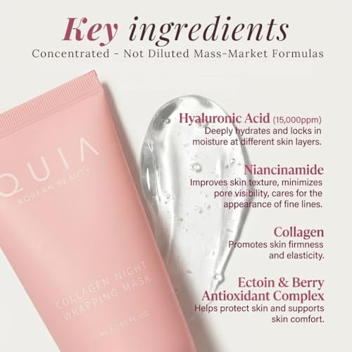 QUIA Collagen Wrapping Mask 75ml - Clinical +92% Firmer Appearance - Overnight Glass Skin Peel Off - Korean Skincare - All Skin Types - Better Than Sheet Masks - Image 4