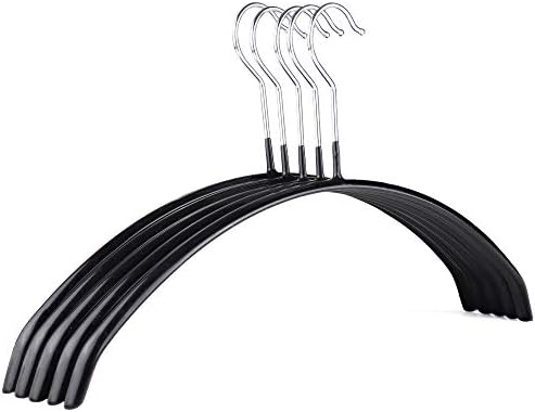 The Hanger Store 10 Non Slip Rubber Coat Hangers, Metal Clothes Hangers Perfect for Knitwear, Jumpers