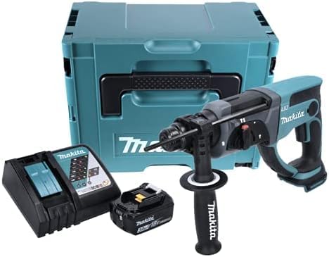 Makita DHR 202 Y1J-P 18 V Perforateur Burineur SDS-Plus avec boîtier Makpac + 1x Batterie 3,0 Ah + Chargeur