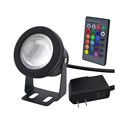 �X�|�b�g���C�g ���O�h�� LED RGB 10W �K�[�f�����C�g DC/AC 12V �v���O�ƃ����R���t�� ��d�� �i�ϏƖ� ���O�t���b�h���C�g