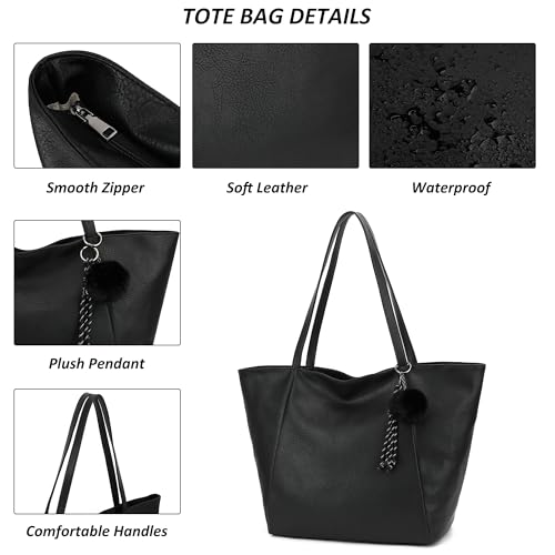 Image of TANTOMI Tote Purse for Women Large Shoulder Bag for Work Travel Purse and Handbags Weekender Bag with Zipper