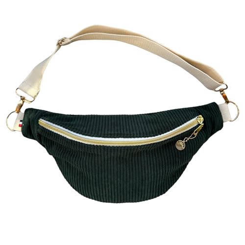 Sac banane femme en velours côtelé personnalisable chic et tendance