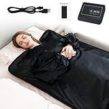 Bitlyle Sauna Blanket with Arm Sleeves for Home Use, Portable Design for Relaxation and Detoxification Highest 176℉