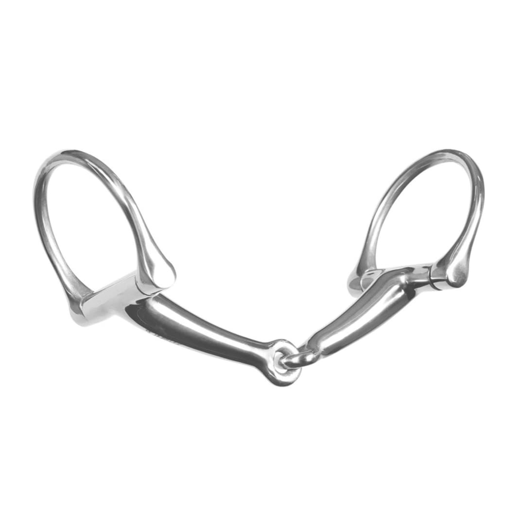 ES0048 Mors en D, anneau en D, creux, léger, facile à casser, en acier inoxydable, diamètre de l'anneau : 62 mm, épaisseur de mors : 18 mm (11,5 cm)