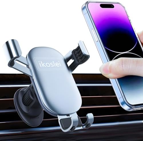 ikoslei Upgrade Air Vent Cell Phone Automotive Cradles for 99% of Vehicle Air Vents, Designed Specifically for iPhone, Also Suitable for Android and All Smartphones