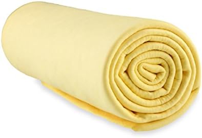 CLD Brands BEST Synthetic DRYING TOWEL Chamois CHAM Cloth Cleaning Towel Wipes, Car Wash Accessories, Measures 17" x 13" (Yellow)