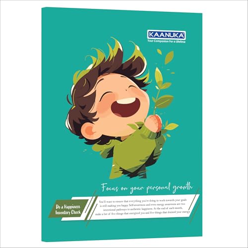 Image of KAANUKA Single Line Interleaf Notebooks | One Side Blank /Unruled And One Side Ruled Notebook | 172 Ruled & Unruled Pages | Crown /King Size Notebooks | 24 cm x 18 cm | Set of 5 Notebook