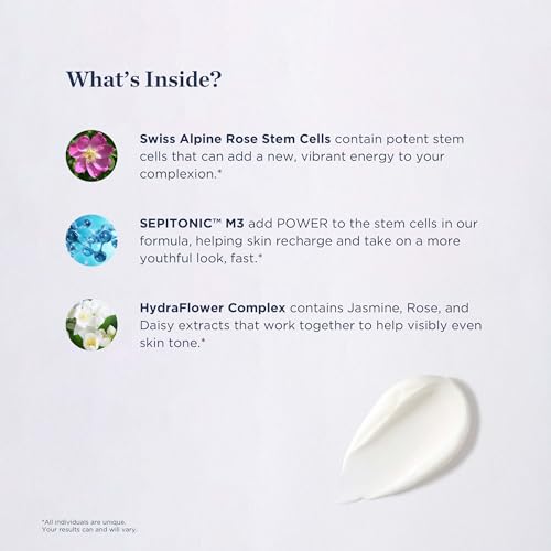 Beverly Hills MD Deep Regenerating Stem Cell Moisturizer- Brighten & Revitalize the Look of Skin on Face, Neck w/Swiss Alpine Rose Stem Cells & Hyaluronic Acid- Smooth + Plump Formula