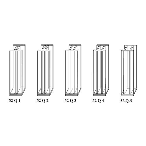 Starna52-Q-3 Spectrosil Quartz Window Dual Path Open Top Triangular Fluorometer Cell, 3 and 10mm Path Length, 1.2ml