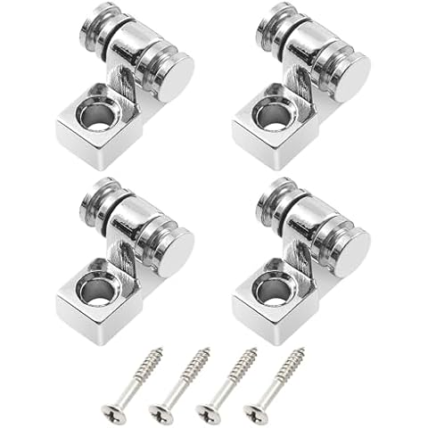 Musiclily Vintage Roller Guitar String Tree Guides Retainer for Fender Strat Stratocaster Tele Telecaster Electric Guitar, Chrome(Pack of 4) Cover