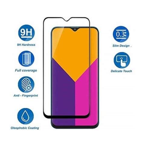 Image of STP FEEL� Military Grade Premium Tempered Glass Compatible for Samsung A10s (Black, Pack of 1) Super Tough Screen Protector Guard with Easy Installation Kit