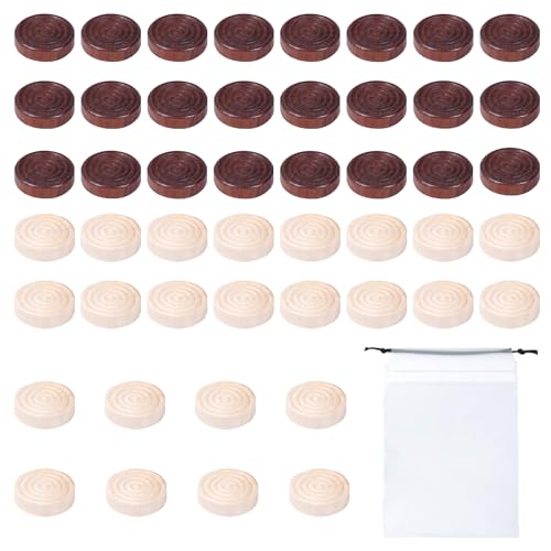 48 piezas de ajedrez, juego de mesa de backgammon, juego educativo de la dama, piezas de ajedrez redondas de madera, figuras de ajedrez internacionales, accesorios universales de ajedrez,