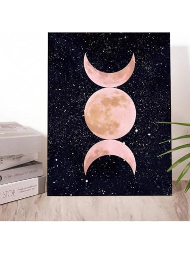 Tableau phases de la lune pour habiller un mur vide sans encombrer - 3