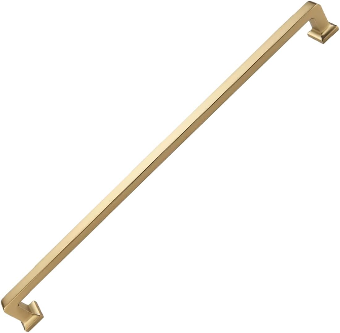 khtumeware 1 Pack Champagne Bronze Cabinet Appliance Pulls, 18 Inch(457mm) Hole Centers Cabinet Handles Kitchen Hardware Straight Bar for Cabinets and Drawer Pulls 18 Inch hole center 1 Pack Champagne Bronze