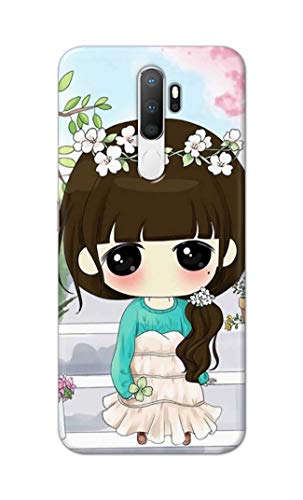Image of PRINTFIDAA Cartoon Girl Printed Designer Hard Back Case Cover for Oppo A5 (2020) / Oppo A9 (2020), Oppo A11x -(SF) MVN1009