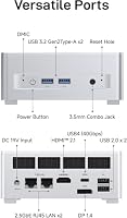 MINIS FORUM M1 Plus Mini PC, Core i5-12600H Prozessor (12C/16T bis 4.5 GHz) und Intel Iris Xe Graphics, 16GB DDR5/512GB SSD, HDMI/DP/USB4, 2 x 2.5G RJ45, USB3.2 Gen2 x 2, USB2.0 x 2, Wi-Fi 6e, BT5.2 – Ansicht 5