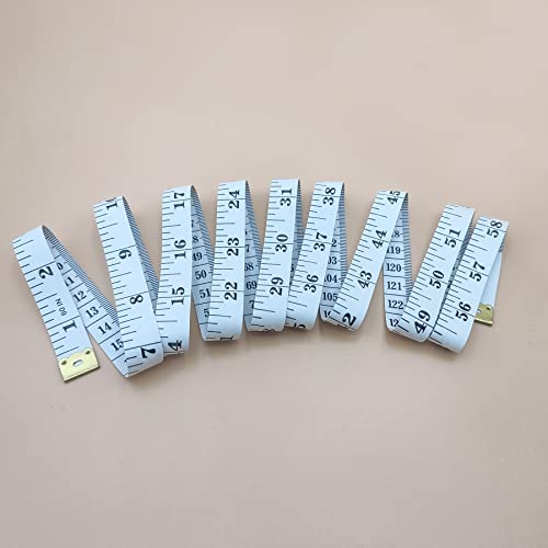4 Pack Soft Tape Measure Double Scale 60-Inch/150Cm,Fabric Craft Tape Measure & Medical Body Measurement,Sewing Flexible Vinyl Ruler & Measuring Tape For Body Weight Loss（White） #TOP4