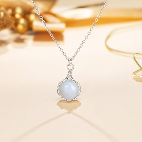 New Beginnings Moonstone Sterling Silver Necklace for Women, Graduation Gifts for Her, Inspirational Gifts for Best Friend or Daughter2