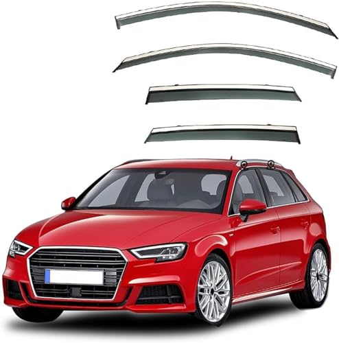 Deflectores de Aire para Audi A3 Hatchback MK3-8V 2014-2020, Ventana de Coche, deflectores de Lluvia Integrados, deflectores de Viento Integrados