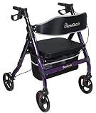 BlessReach Heavy Duty Rollator Walker - Aluminum Rolling Walker for Seniors and Adults with Large Se