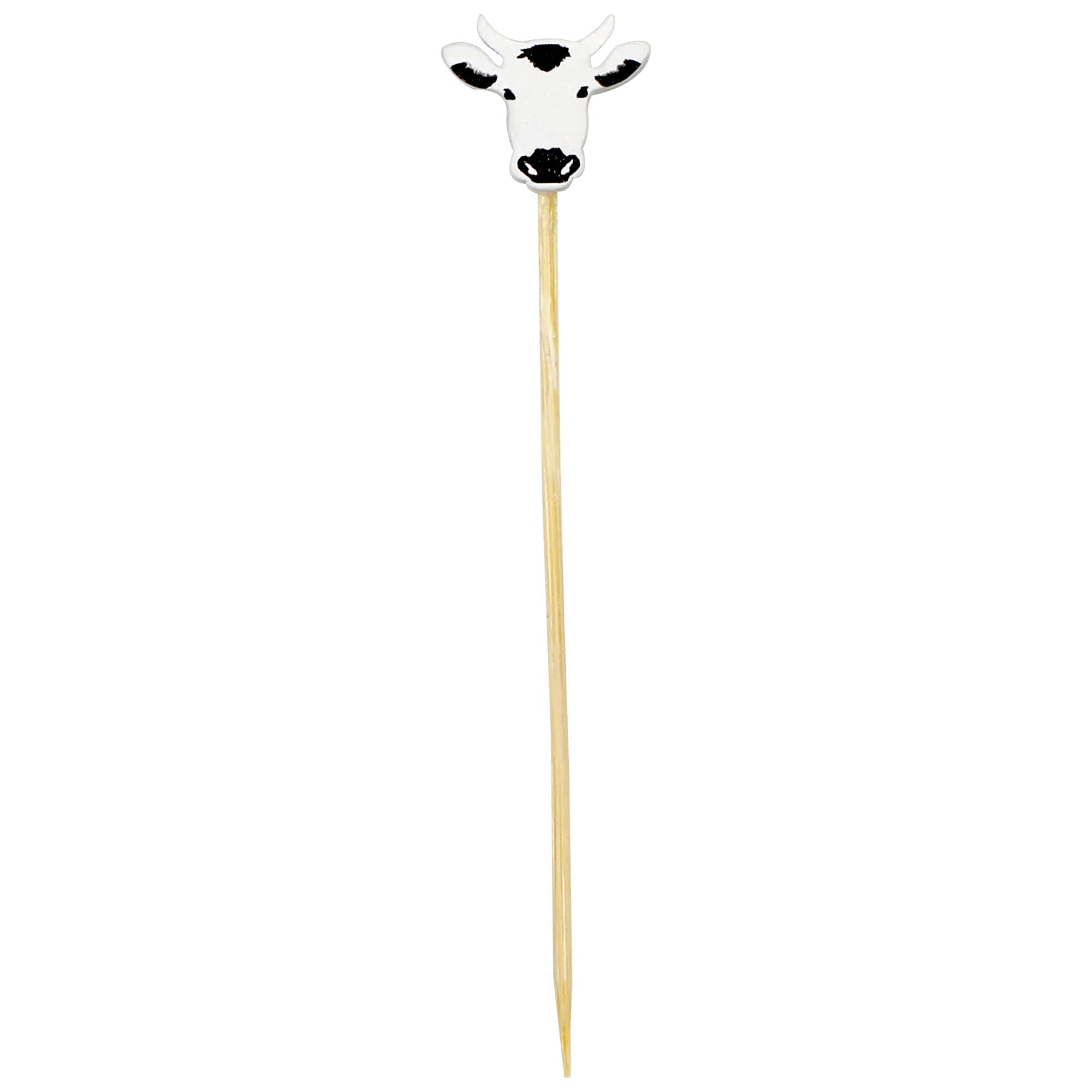 BambooMN Palillos de dientes de bambú de 3.9 pulgadas, palillos agitadores para fiestas de frutas, accesorios y bebidas de embutidos, 1000 piezas