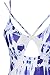 CUPSHE Women's Tie-Dyed Lace Up Padding One-Piece Swimsuit with Cutout
