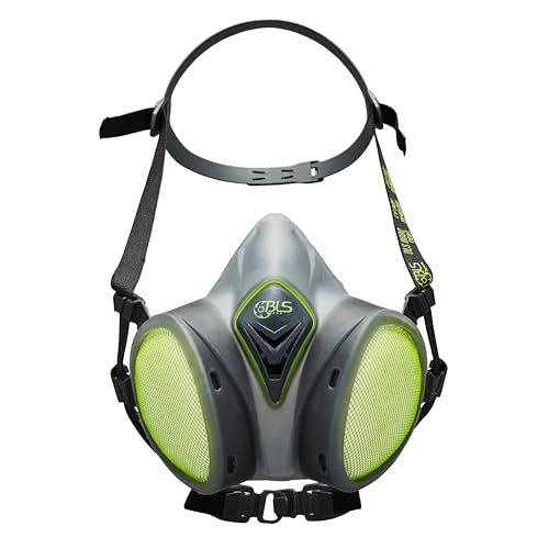 BLS 8400next ABEK1P3 R D Demi-masque de Protection en TPE avec Filtres A2P3 Intégrés, Prêt à l'Emploi et Sans Entretien. Pour Gaz/Vapeurs, Poussières Toxiques, Mauvaises Odeurs, Acides et Ammoniac