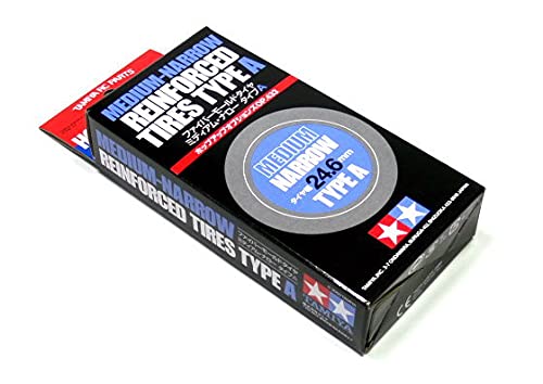 Pneus renforcés Tamiya 53433 haute adhérence pour jantes Medium-Narrow