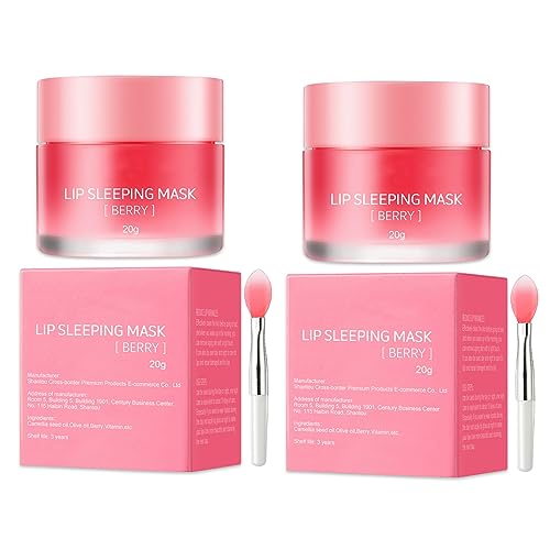 Ninge Mascarilla para dormir de labios, labios dañados y secos, mascarilla especial para el uso diario y nocturno, 20 g - 2 unidades