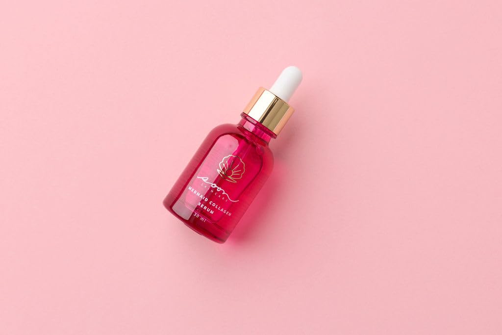 Soon Skincare Mermaid Marine Collagen Serum, Anti Aging Face Serum with Hyaluronic Acid, Korean Skin Care Collagen Serum, Rich Liquid Collagen Antioxidant Serum (30mL)