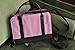Bible Study Organizer for Women, Bible Bag, Zippered, Shoulder Strap, Detatchable Bible Case, Nylon, Leather Look Accents, Pink, Large