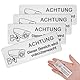 JIZZU 4 Stück Schild Videoüberwachung, 8.5x3 cm Selbstklebend Aluminium Schild Warnschild, Hinweisschild Achtung Videoüberwachung Privatgrundstück, Rostfrei (Silber-Weiß)