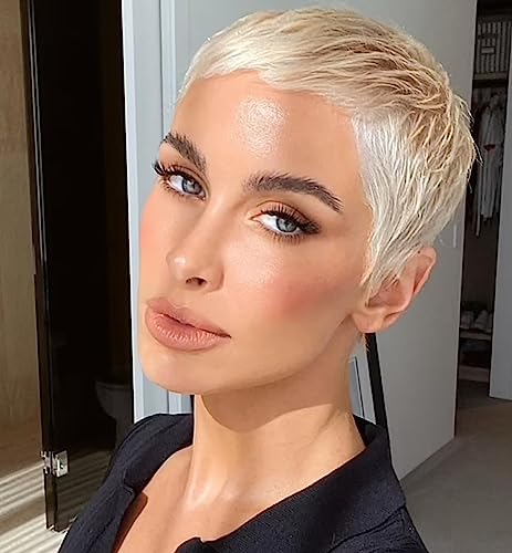 ❤️‍🔥 Taglio e stile perfetti: le parrucche di capelli sintetici biondo chiaro non sono progettate solo per le donne bianche, ma anche per le donne nere, le parrucche da donna biondo chiaro con frangia proprio come mostra l'immagine, i capelli ricci di folletto, non solo metteranno in risalto il tuo bellezza, ma ti rende anche più abbagliante tra la folla.