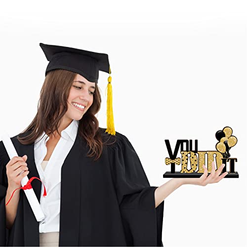 Chiazllta JM0106 4 Pieces 2022 Graduation Party Decorations Wooden Class Of Grad Congratulate Graduation Table Toppers thumb #6