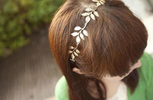 Sannysis 1PC Elegent Olive Leaves Leaf Stretchy Hair Head Band For Girls