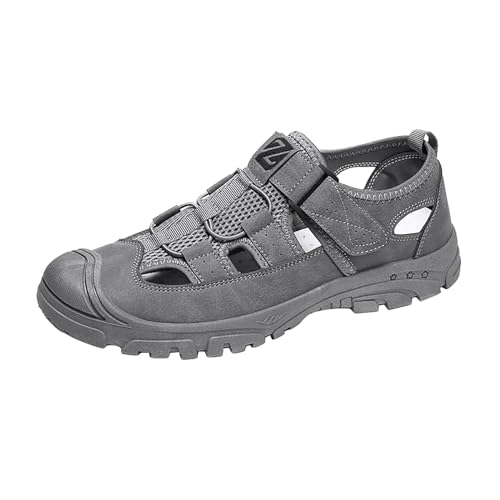 Zapatos para caminar sin rozaduras: sandalias de hombre con puntera cerrada y ajuste cómodo