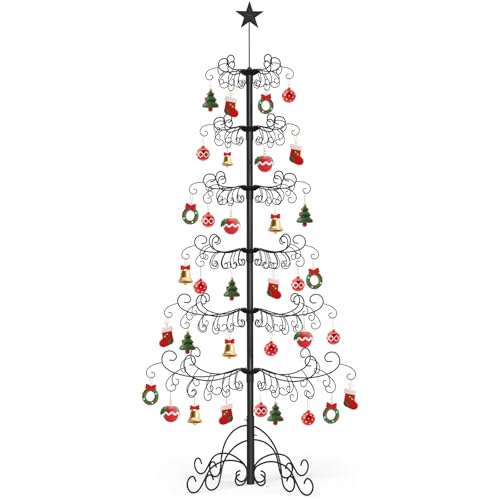 SUNYRISY 7Ft Metal Ornament Display Stand Wrought Iron Christmas Tree...