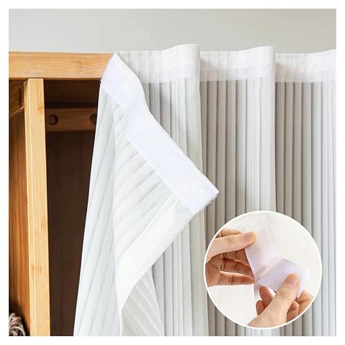 Rideau placard adhésif sans perçage pour masquer le désordre du dressing