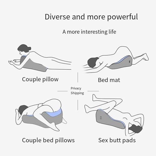 Sex Kissen Für Die Paare Extrem Sex, Memory Foam Keilkissen Mit Ergonomischer Stützfunktion 45x35x13 CM Weiches OrthopäDisches Lagerungskissen Für Optimale Positionierung (Hellgrau)
