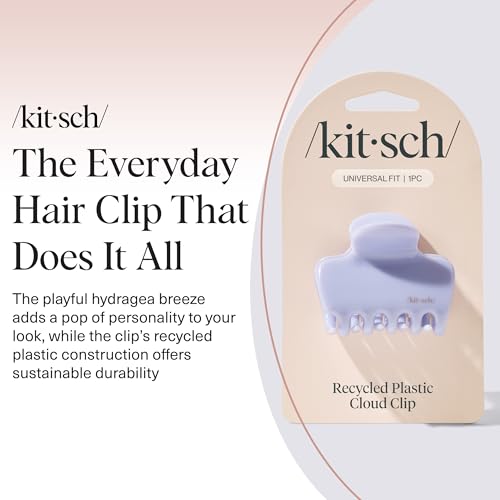 Kitsch Hair Clips for Women - Strong Hold Claw Clips | Non-Slip, Durable Plastic | Stylish Hair Accessories for Everyday Use | Ideal Gifts for Women - Hydrangea Breeze, 1pc