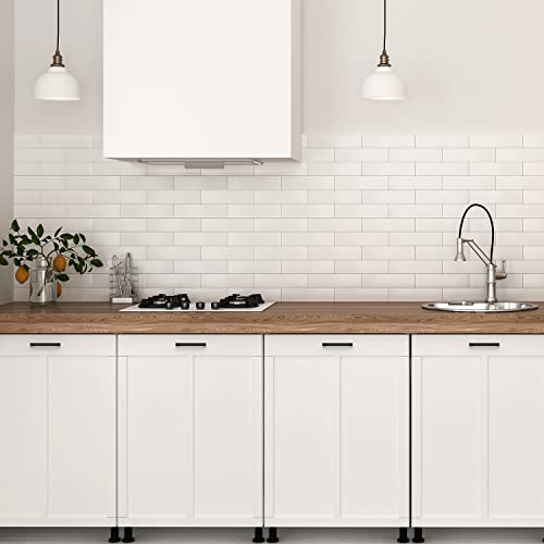 Image of Ravinte 10 Pack 4 Inch Kitchen Square Cabinet Handles Matte Black Cabinet Pulls Black Drawer Pulls Kitchen Cabinet Hardware Handles