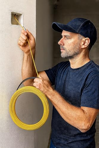 Image of KAITO Professional Wire Lead Threading Device 10 m | Cable Puller Fish Tape for Electrical Conduit Wiring | Flexible Steel Wire Threader for Wall, Floor & Ceiling Installation | Heavy-Duty Guide Tool