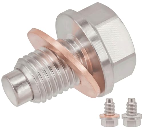 Dsnaduo 1PC M12x1.5 Stainless Steel Magnetic Oil Drain Plug