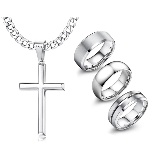 Collier croix en argent chaîne maillons cadeau homme femme unique