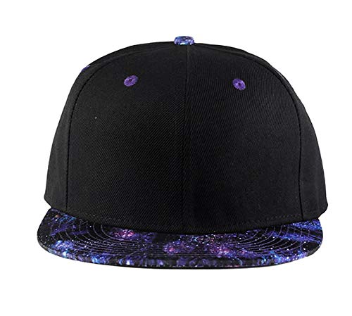 Quanhaigou Snapback Hat for Men Women,Hip Hop Style Colorful Flat Bill Hats Teens Adjustable Baseball Cap