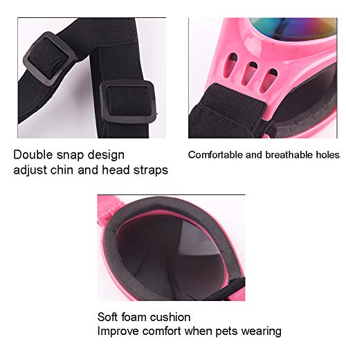 3Pcs Stylish Pet Glasses Cool Dog Sunglasses Dog Doggles Waterproof Windproof Eyewear UV Protection Sunglass for Doggy Puppy - Image 4