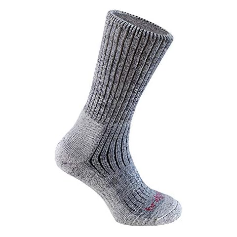 Bridgedale Merinofusion Trekker Men's Socks For Hiking and Trekking Mid Weight (Large, Stone Grey) Cover