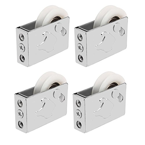 Aexit 1.3-inch x 0.35-inch Single Nylon Roller Wheel Pulley 4pcs for Sliding Door Window (cdb8869fa1e73d95cda6e81f3b95df9b)