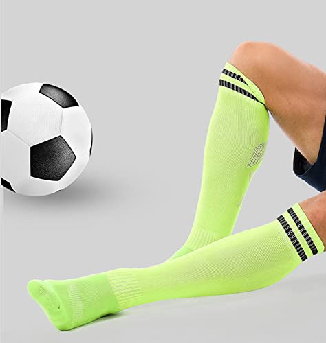 10 Pairs Soccer Socks Stretchy Knee High Tube Socks Colorful Football Athletic Team Socks For Men Women Teens #TOP4
