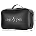 Tallit and Tefillin Bag with Carry Handle and Shoulder Strap - Judaica Tallit Prayer Shawl Travel Tote (Silver Print)